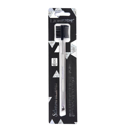 Lionesse Silver Collection Dual-Sided Brow & Eyeshadow Brush