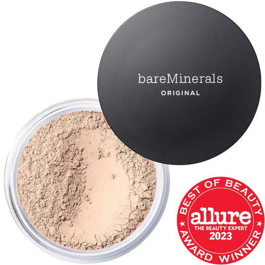 BareMinerals Original Loose Talc-Free Mineral Foundation SPF 15: Lightweight Buildable Coverage, Natural Luminous Finish, Vegan & Cruelty-Free