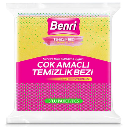 Benri Multi-Purpose Cleaning Cloths 3-Pack