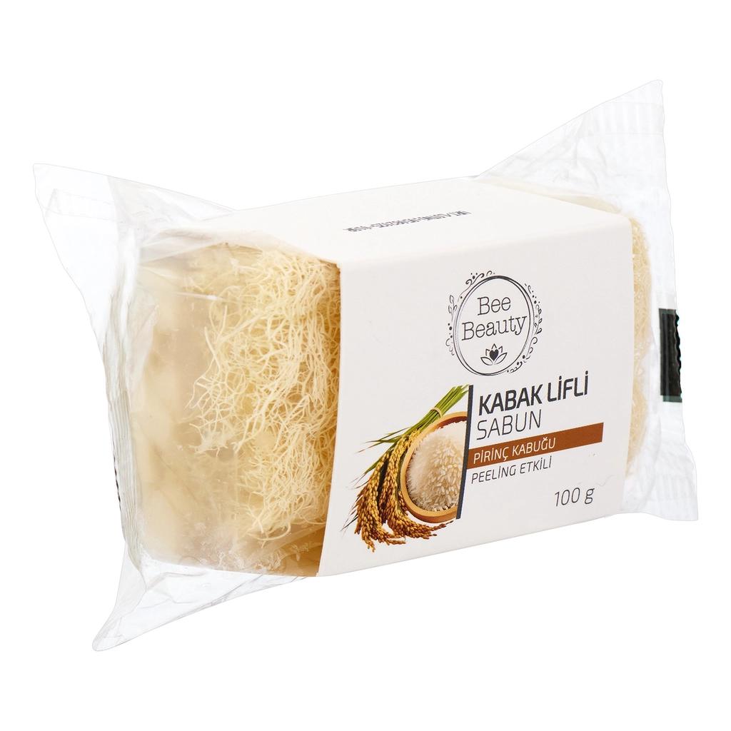 Bee Beauty Rice Bran Loofah Soap for Brightening 100g