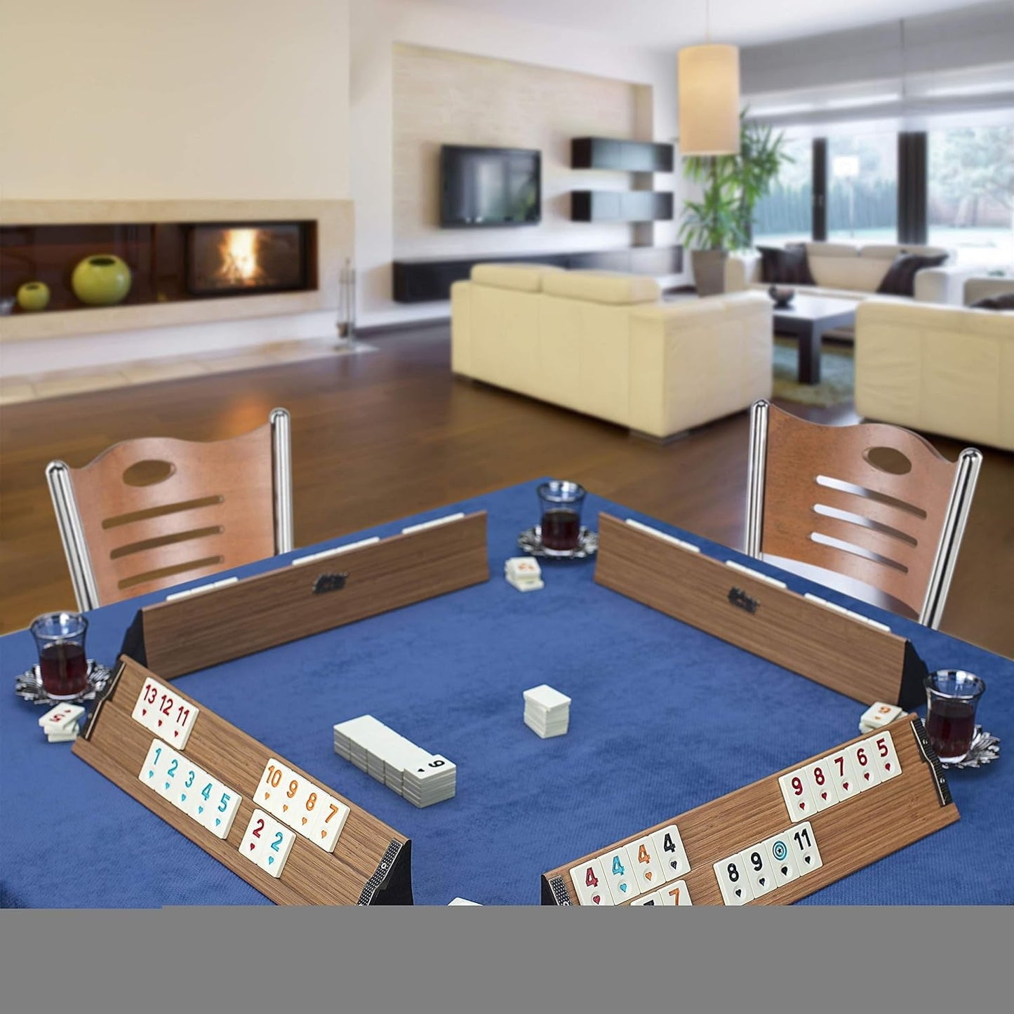 LaModaHome Star Premium Polished Light Wooden Rummy/Okey/101 Game Set 8694051010365 Light Color