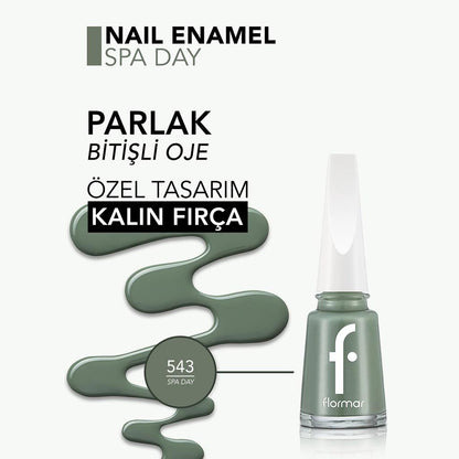Flormar Nail Enamel 543 Spa Day Pigmented Nail Polish