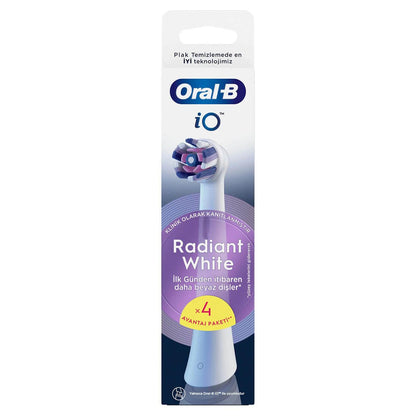 Oral-B iO Radiant White Replacement Brush Heads 4-Pack
