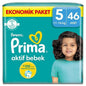 Prima Baby Diapers Size 5 (11-16 kg) - 46 Count | Breathable, Absorbent Disposable Diapers for Comfort & Dryness