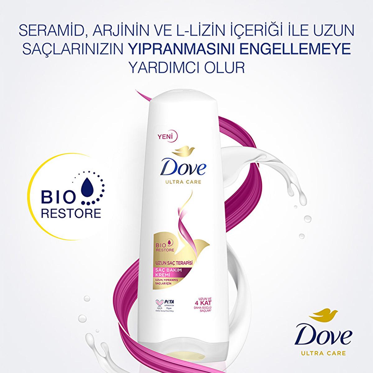 Dove Ultra Care Long Hair Therapy Conditioner - Repair Damaged Hair & Split Ends, Vegan & Cruelty-Free - 11.83 fl oz