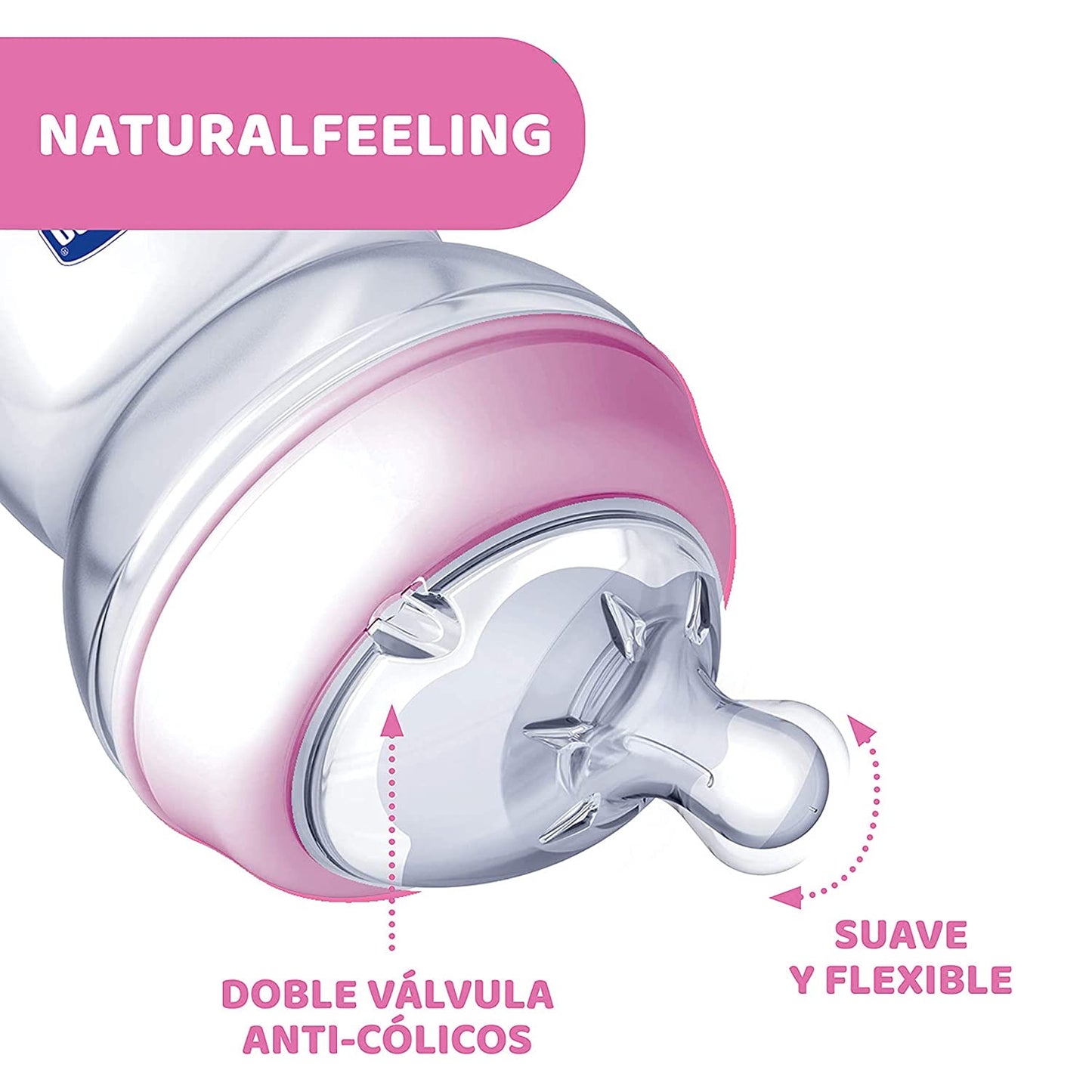 Chicco Natural Feeling Baby Bottle 250ml - Baby Feeding Bottle for Newborns & Infants 2 Months+