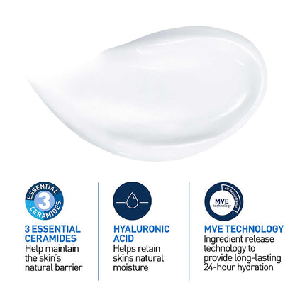 CeraVe Moisturizing Cream for Dry Skin - 340g, Fragrance-Free, Hypoallergenic & Non-Comedogenic