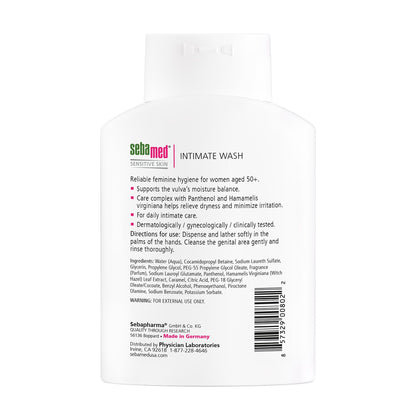 Sebamed Feminine Intimate Wash Menopause - 200ml, Gentle Hygiene for Dryness Relief