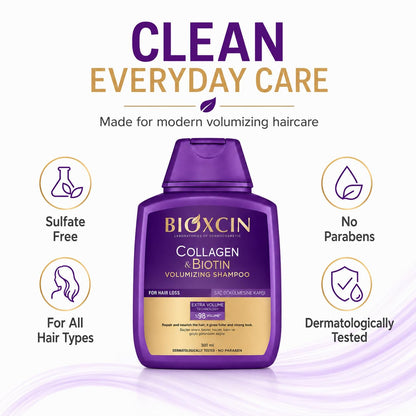 Bioxcin Collagen & Biotin Shampoo - Volume Boost | 300ml