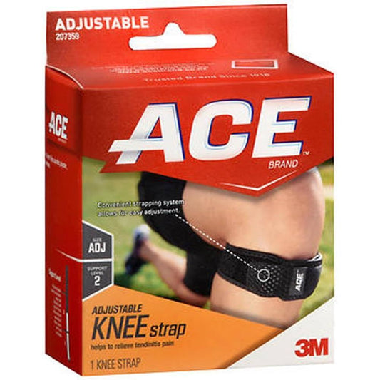 ACE Brand Dual Knee Strap, Adjustable Support, One Size – Targeted Pressure for Patellar Tendonitis