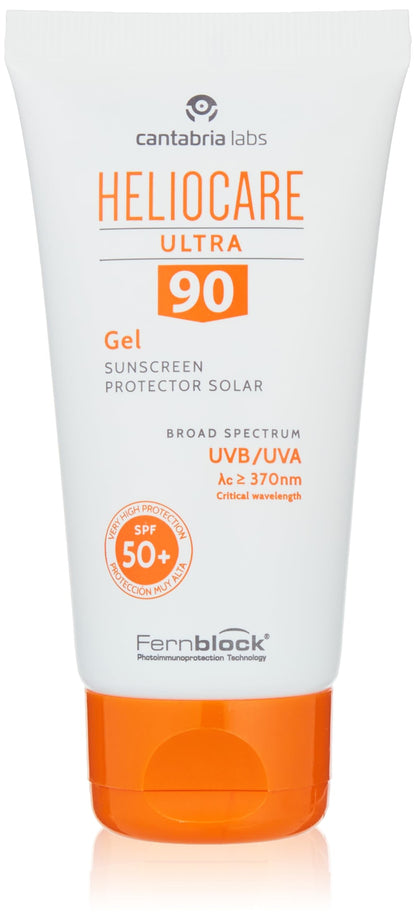 Heliocare Ultra 90 SPF50+ Gel - Non-Comedogenic Sunscreen for Sensitive Skin