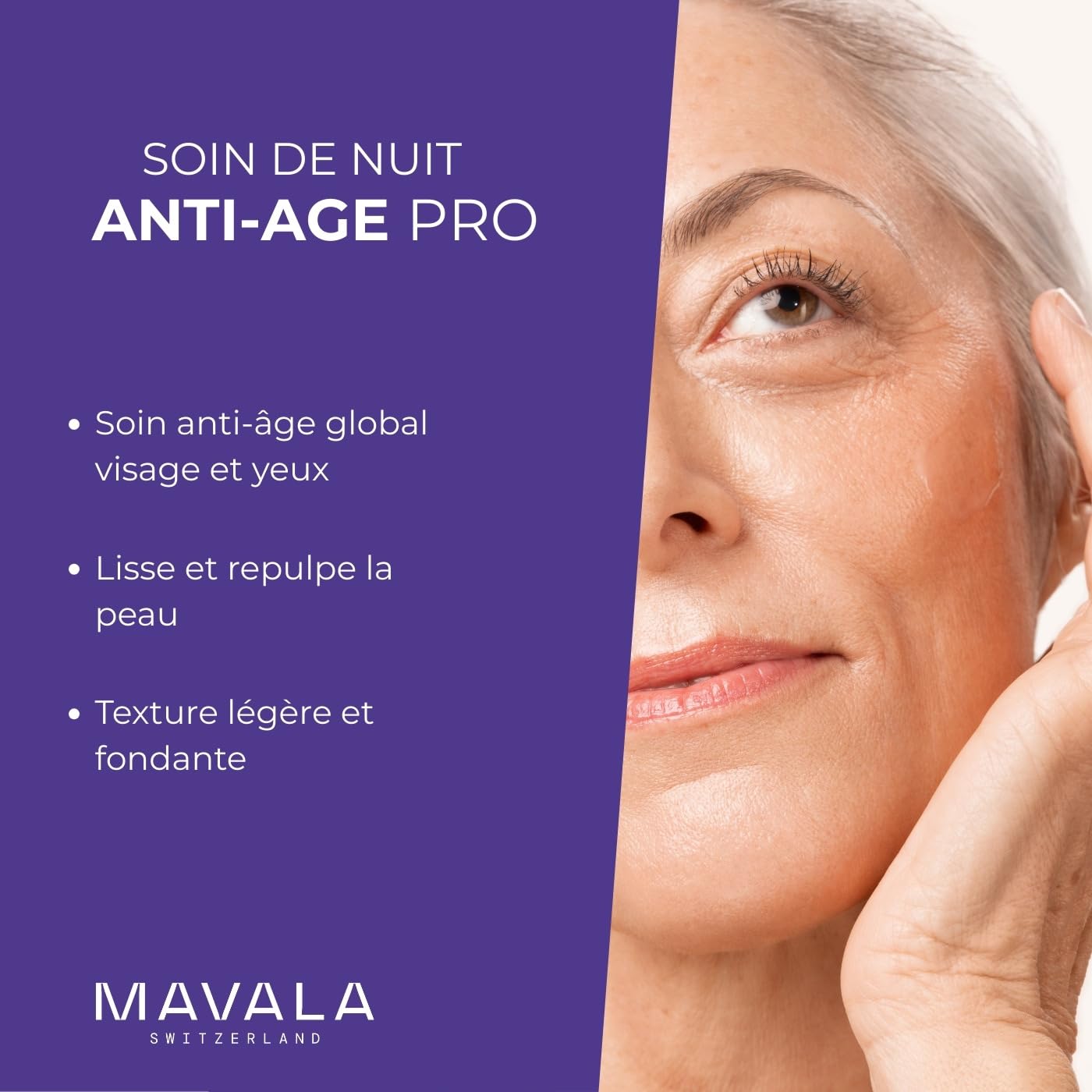 Mavala Anti-Age Pro Time Release System Night Care Cream - Anti-Aging Night Cream with Watercress Extract and Alpine Rose Extract