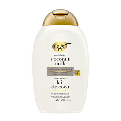 OGX Detoxifying Charcoal Hair Conditioner 385ml - Sulfate-Free, Activated Charcoal & Kaolin Clay Formula