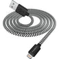 ChargeWorx 6-Inch Lightning Braided Sync & Charge Cable – Black