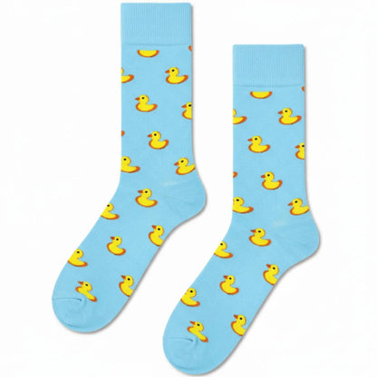Carnaval Socks Duck Pattern Crew Socks Soft Cotton Blend 1 Pair