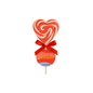 Dolchette Heart-Shaped Swirl Valentine's Lollipop (1ct)