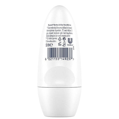 Rexona Bamboo & Aloe Vera Roll On Deodorant 50ml - 72 Hour Protection | Women's Care