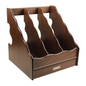 HomeOffice 3-Slot Wooden Desktop File and Magazine Organizer (1 unit)