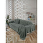 Wondel Polycotton Furniture Cover & Blanket - Grey/Black, 180x200cm - Durable Sofa & Bedspread