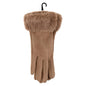Eklips Mink Faux Suede Gloves for Cold Weather