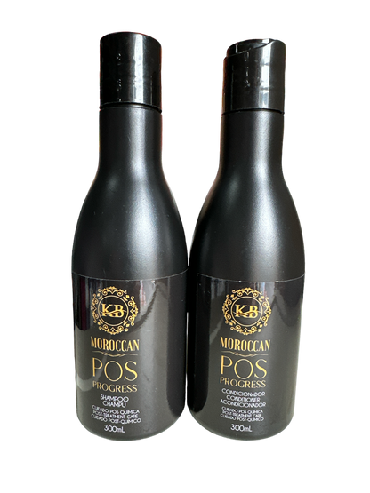 KB Moroccan Pos Progress Kit Nourishing Shampoo & Conditioner for Damaged Hair 300ml 10.1floz