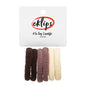Eklips Brown Hair Ties - 6 Pack Elastic Hair Bands, No Damage Hold, Versatile Hair Accessories for Styling & Everyday Use