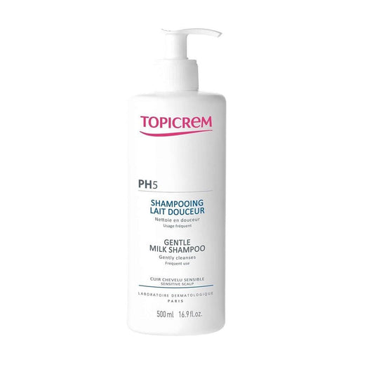 Topicrem Gentle Shampoo PH5 - 16.91 fl oz, Paraben-Free, For Sensitive Scalps & All Hair Types