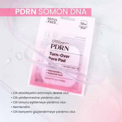 Dermal PDRN Face Cleansing Pads for Smooth Skin 12 Count