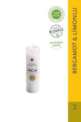 Incia Natural Bergamot & Lemon Lip Balm - Moisturizing, Organic, 100% Natural Ingredients