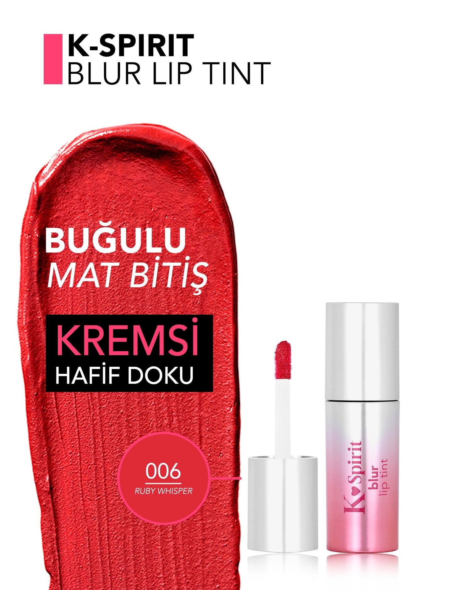 Flormar K-Spirit Blur Lip Tint Moisturizing Lipstick
