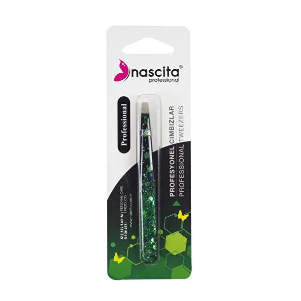 Nascita Flat Tip Tweezers for Eyebrow Shaping and Hair Removal - Precision Grooming Tool