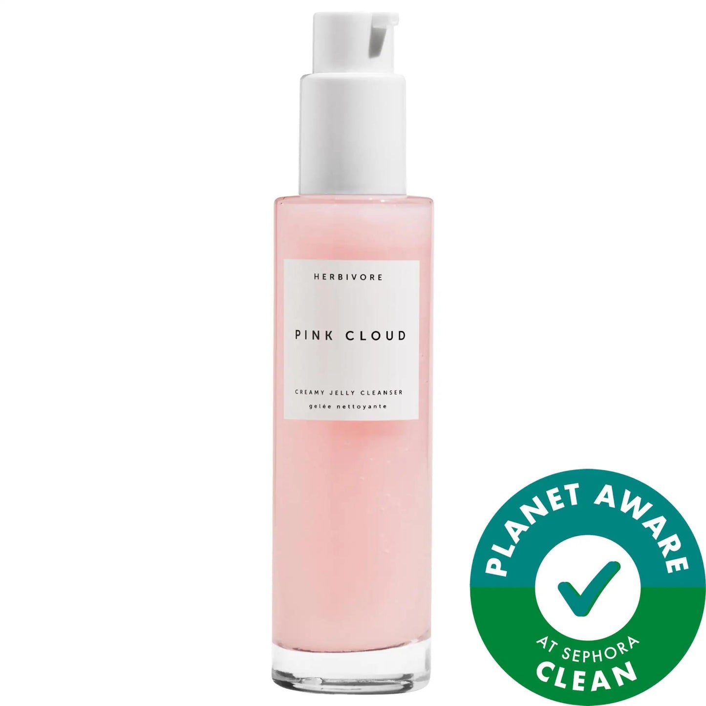 Pink Cloud Rosewater + Squalane Makeup Removing Face Wash - Vegan, Cruelty-Free, Hydrating Cleanser for All Skin Types