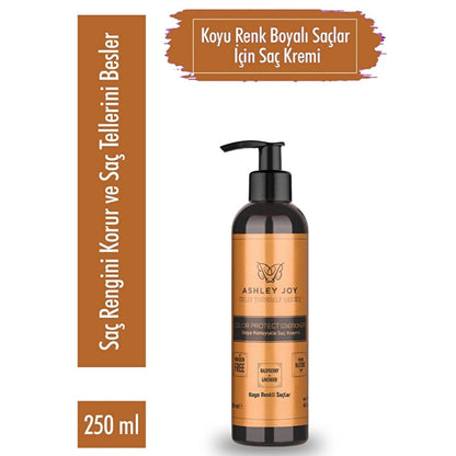 Ashley Joy Color Protecting Hair Conditioner for Dark Dyed Hair - Raspberry & Lavender - Enhances Shine & Vibrancy