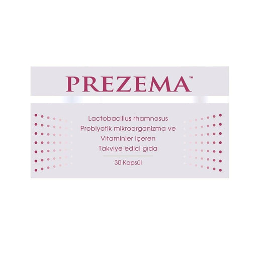 Prezema Probiotic Supplement with Biotin and Vitamin D3 - 30 Capsules for Gut Health and Immune System Support