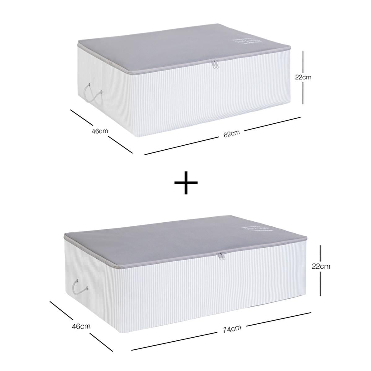 Ocean Home Storage Baskets/Set - Practical & Decorative Storage Solution for Home Textiles, 2-Piece Polypropylene Basket Set