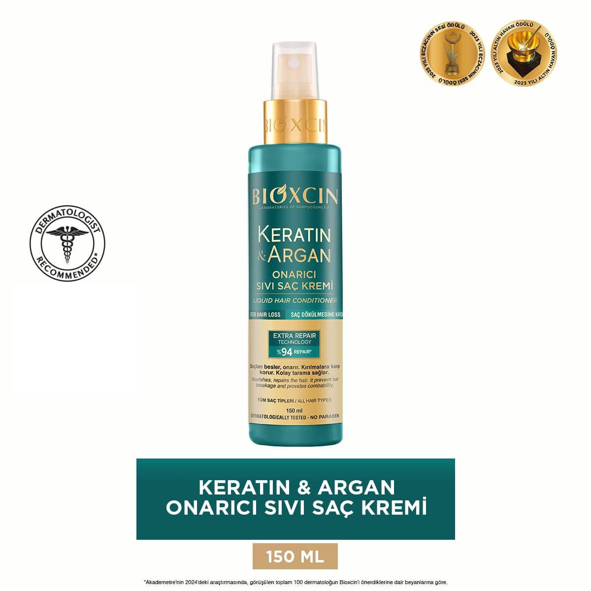 Bioxcin Keratin & Argan Hair Repair Cream - Nourishing, Anti-Hair Loss, Hypoallergenic Hair Care