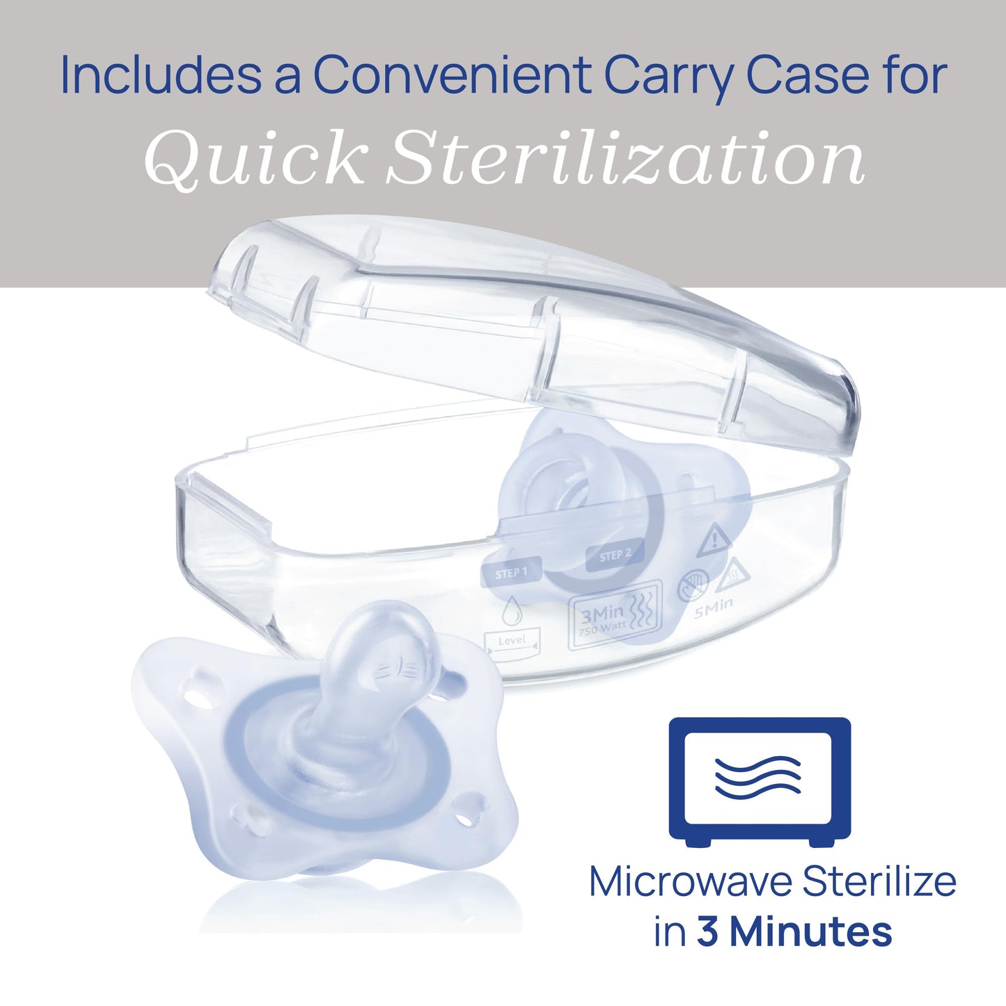 Chicco Orthodontic Pacifier for Newborns - Silicone, 0-2 Months, 2-Pack