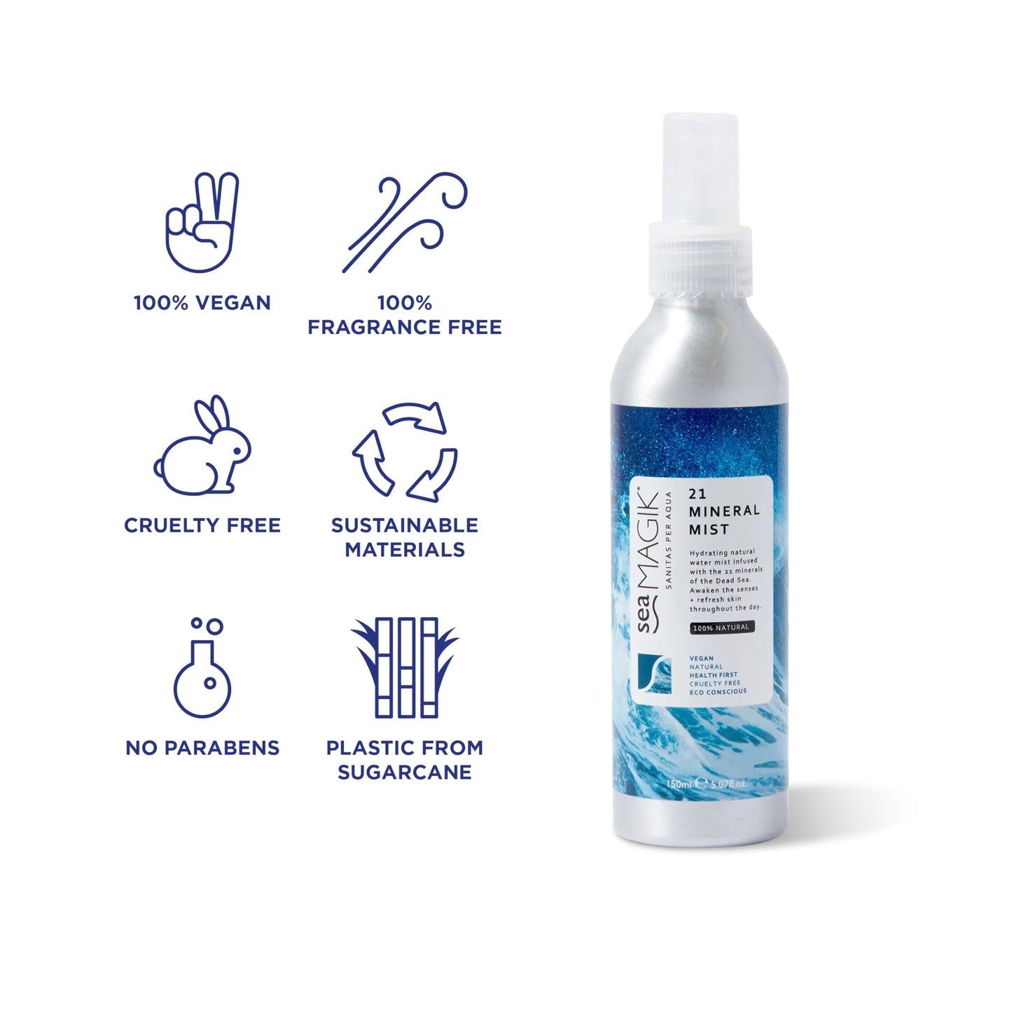 Dead Sea Spa Magik 21 Mineral Mist Spray - Natural Skin Care, 5.07 fl oz