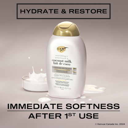 OGX Detoxifying Charcoal Hair Conditioner 385ml - Sulfate-Free, Activated Charcoal & Kaolin Clay Formula