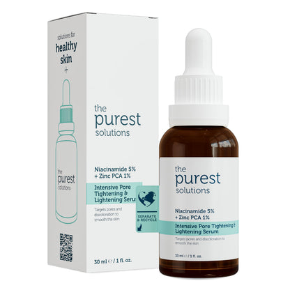 The Purest Solutions Skincare Set - Exfoliating, Pore Tightening & Brightening Serum with AHA, BHA, Niacinamide & Hyaluronic Acid
