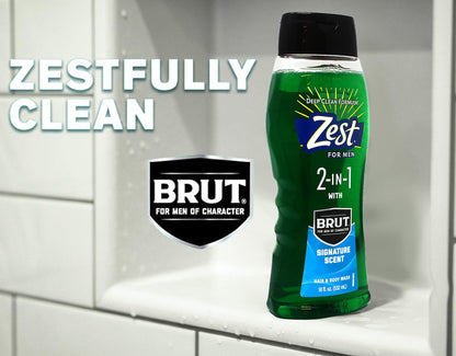 Brut Attraction Men's Shower Gel 16.9FL OZ - Hydrating Formula | 500ml