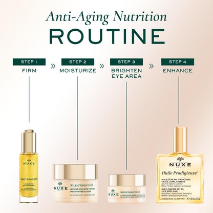 Nuxe Nuxuriance Gold Radiance Anti-Aging Eye Balm 15ml - Natural Paraben-Free Eye Care for Dark Circles