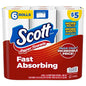 Scott Choose-A-Sheet Paper Towels, 62 Sheets Per Roll, White, Carton Of 6 Rolls