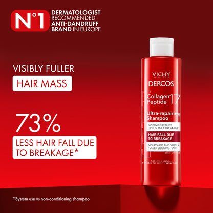 Vichy Dercos Anti-Grease Shampoo for Excessive Oiliness Control, Dermatologically Tested, 200ml