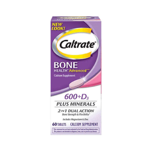 Caltrate 600+D3 Plus Minerals Bone Health Advanced - 60 Tablets