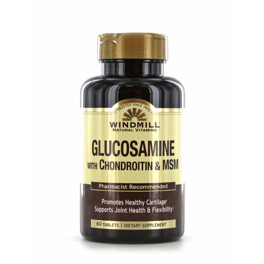 Windmill Health, Glucosamine With Chondrotin & MSM - 60 Tabs