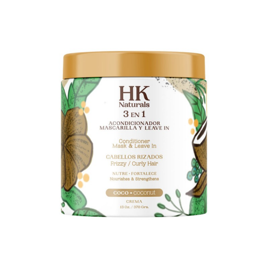 HK Naturales 3-in-1 Shampoo, Conditioner & Body Wash Coconut (13oz)