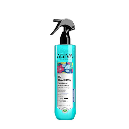 Agiva 8D Hyaluron Hair Moisturizing Spray: Heat Protectant, Shine & Easy Comb - Hydrating Hyaluronic Acid, Almond Oil Leave-In Conditioner