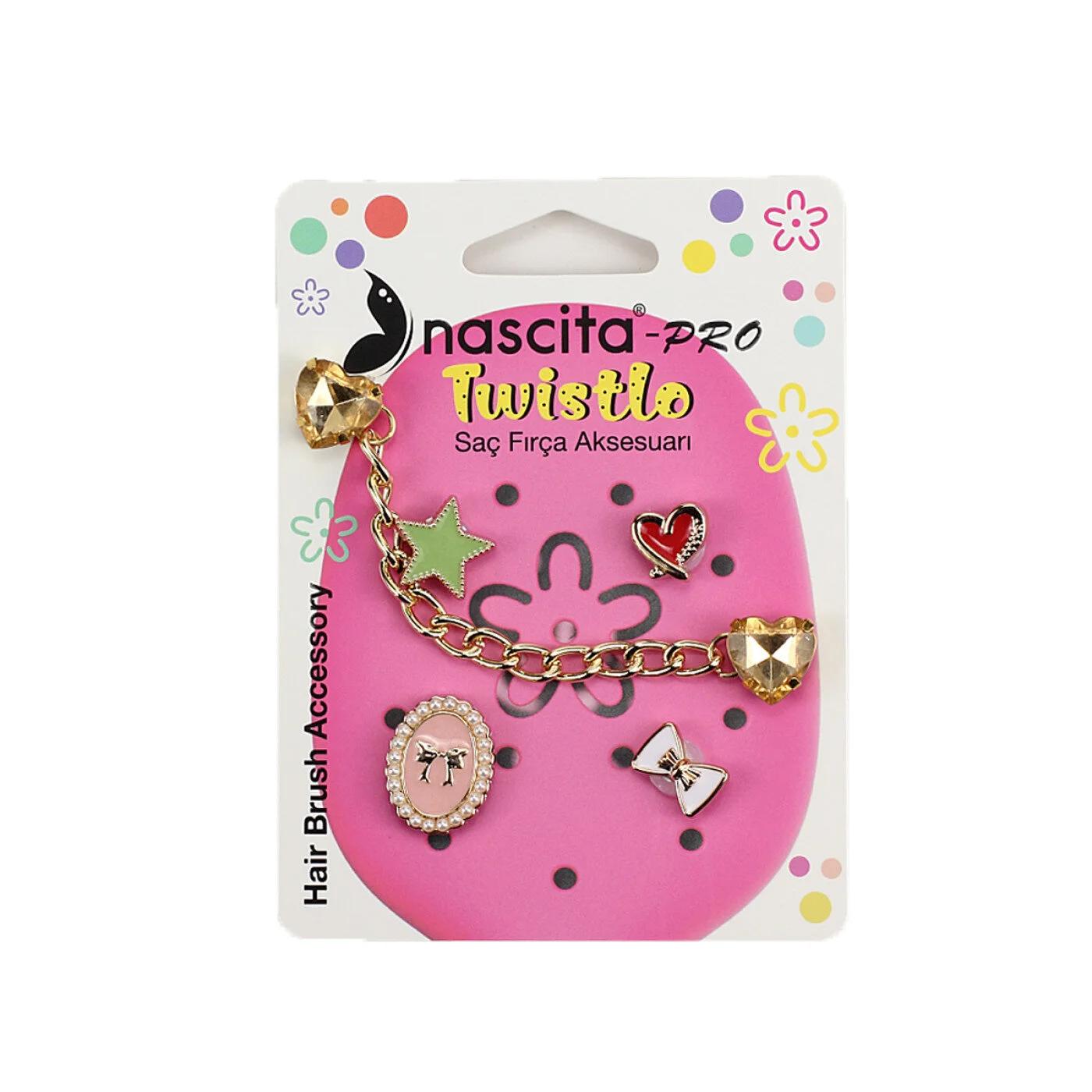 Nascita Twistlo Pink Hair Brush & Accessory Set, 4-Piece