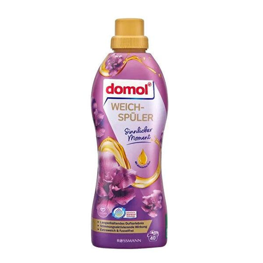 Domol Premium Flower Scented Fabric Softener: Long Lasting Fragrance, Wrinkle Reducing, and Fabric Protection - 40 Loads